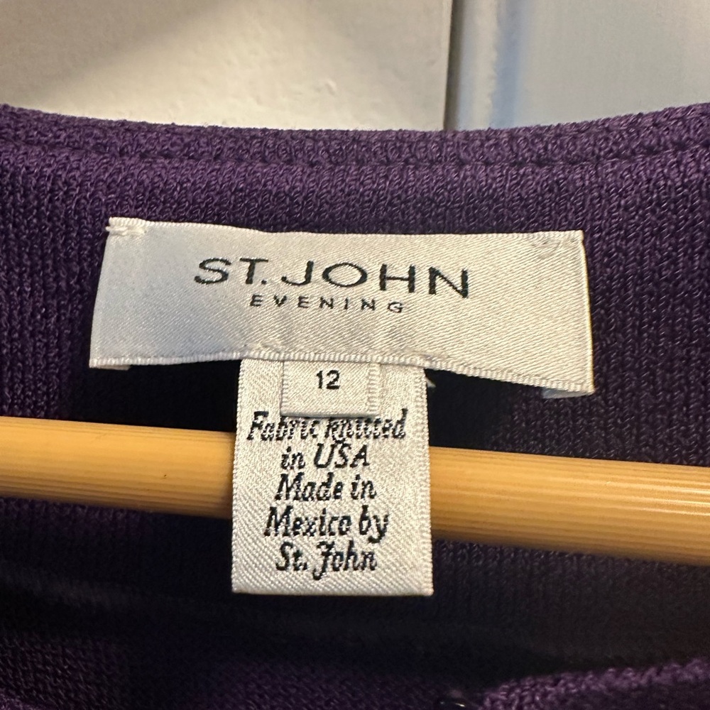 St. John Purple and Black Ombré Blazer - Picture 3 of 7